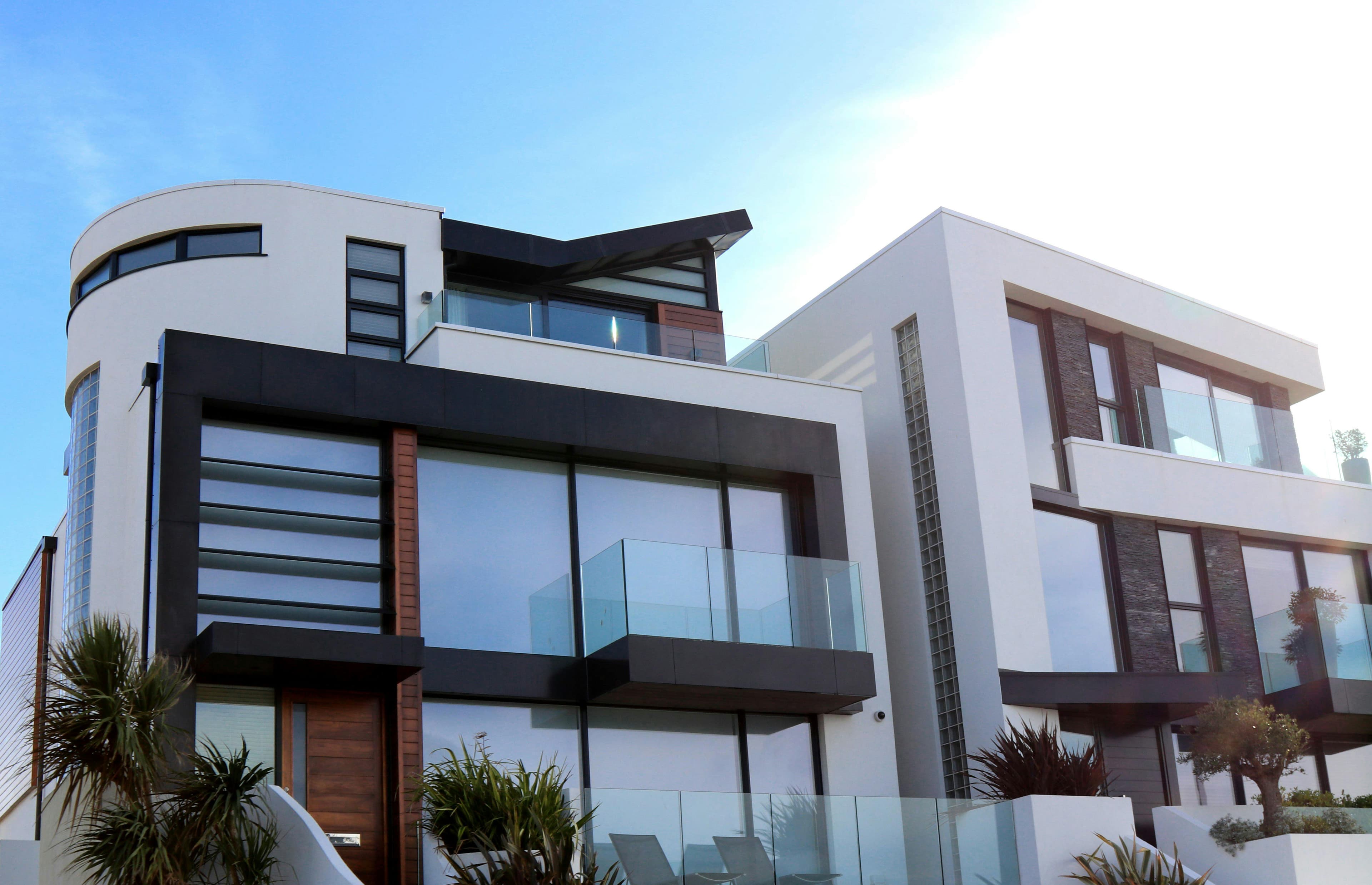 Luxury modern mansion with sophisticated architecture